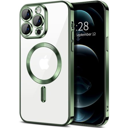 iPhone 13 PRO Cover – Metallic Cover med Magnetisk Kompatibilitet, Slankt Design - Grøn