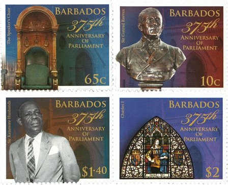 Barbados - Parlamentets jubilæum - Postfrisk sæt 4v