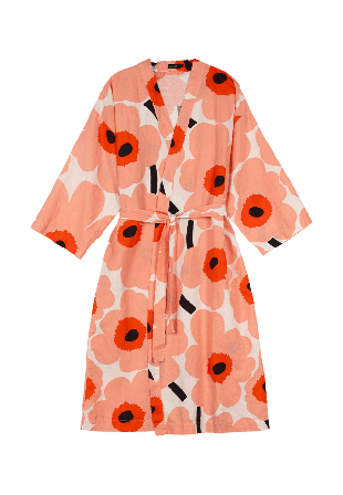 Marimekko Unikko Home Robe Badrumstillbehör Unisex Röd L/XL