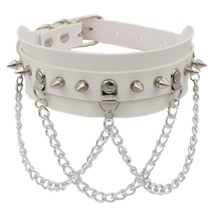 Krage Halsband Hänge Halsband VIT