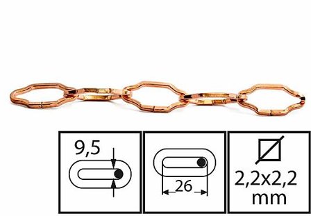 HABO HABO KJETTING 1688 KOBBER 2M