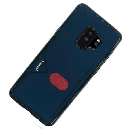 Skyddande Smart Skal med Kortfack (Hanman) - Samsung Galaxy S9+ Mörkblå