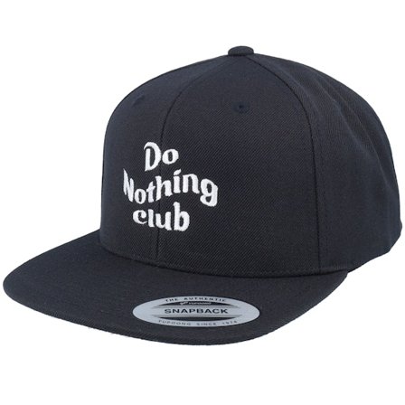 Iconic - Černá snapback Kšiltovka - Do Nothing Club Black Snapback @ Hatstore