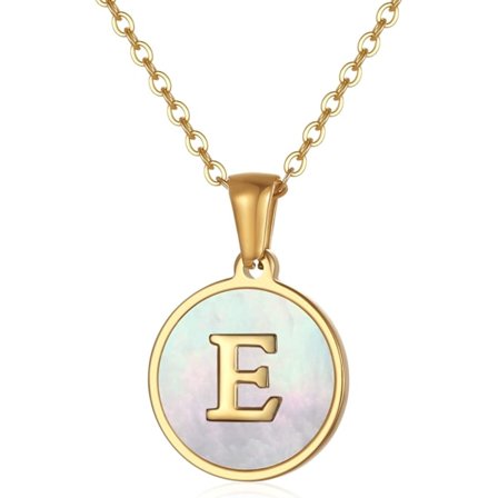 18K guldpläterat halsband med initial i rostfritt stål för kvinnor, 26 bokstäver A till Z, delikat alfabetshalsband, presenter till tonårsflickor