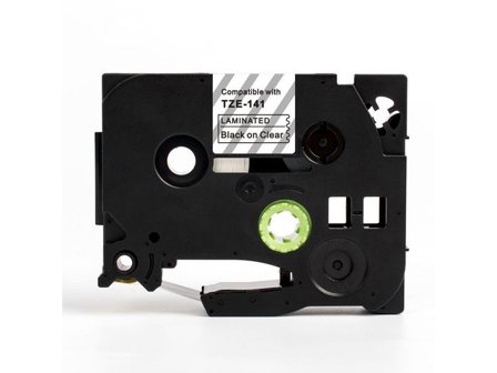 Tape 18mm TZe-141 Svart på Klar - Lyreco - Kontorsmaskiner - Märkmaskiner och tape - Tape - Brother TZ