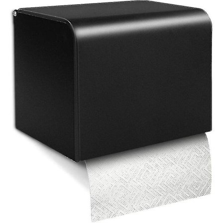 Seinälle kiinnitettävä WC-paperiteline, vedenpitävä ja pölytiivis, paperiteline ja paperirullateline, mattamusta