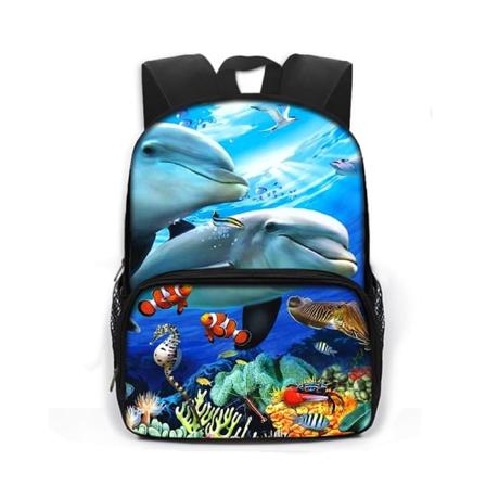 13 Inch Cute Se Djur Barn Skolväskor Delfin Bläckfisk Havssköldpadda Barn Dagis Ryggsäck Pojkar Flickor Skolväska Bokväska style 14