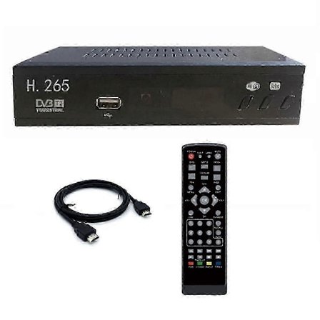 DVB-T2 Mottaker HEVC/H.265 Digital TV-tuner USB Set Top Box med EU-plugg