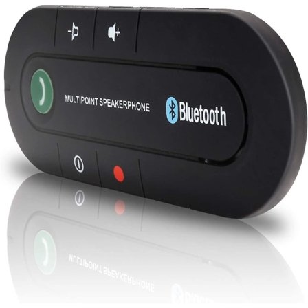 Håndsfrit Bluetooth til bil med solskærm, bilsæt til bagsæde, kompatibel med Iphone, Samsung til GPS, musik, opkald - Perfet_ca