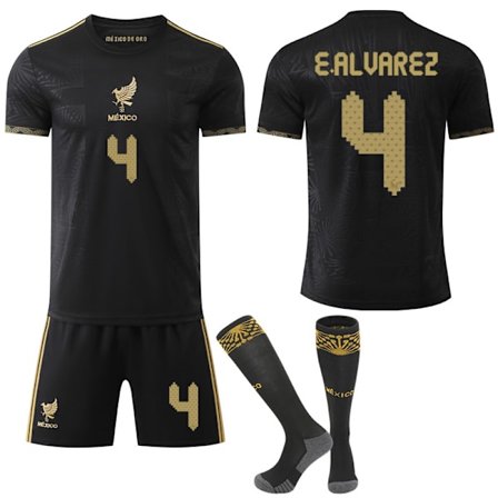 25-26 Mexico Jubileumsutgave NO.4 E.Álvarez Drakter Sett Barn Voksen Fotballutstyr med Sokker