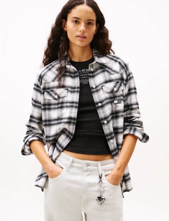 Tommy Jeans Tjw Rlx Flannel Shirt - Multi/patterned - XS