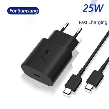 Pikalaturiadapteri yhteensopiva Samsungin kanssa ja 1 metrin kaapeli (Bulk) Musta