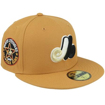 New Era - MLB Beige fitted Caps - Montreal Expos Coral 59FIFTY 82 All Star Game Tan Fitted @ Hatstore