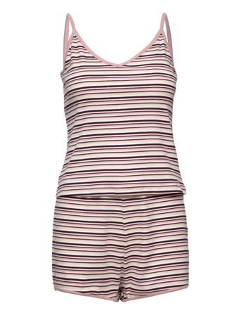 Set Rib Camisole Shorts Stripe Pyjamas Multi/mönstrad Lindex