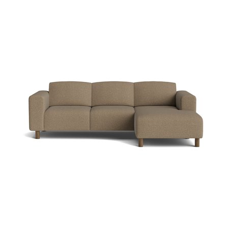 Toledo chaiselong sofa, højrevendt - Aurora Mørk Beige - 238x152x78 - Sofa, chaiselong