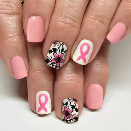 Press On-naglar för kvinnor, trendiga blommönster, 24 st ABS konstgjorda naglar