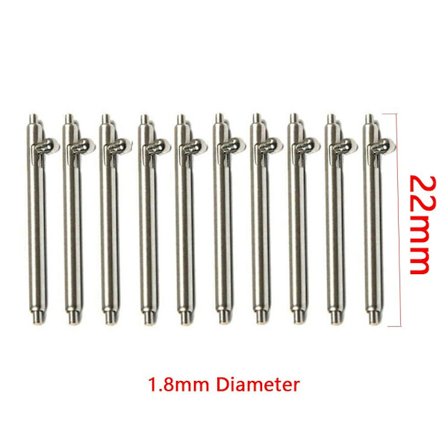 10 Stk Watch Pin Single Switch fjederstænger 22MM1.8MM DIAMETER