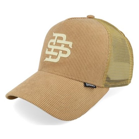 Djinns - Beige trucker Keps - Hft Cordfelt A-Frame Wheat Trucker @ Hatstore