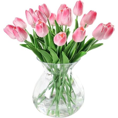 IC 20 stk Real Touch Latex Kunstige Tulipaner Blomster Falske Tulipaner Blomster Bryllupsbuketter til Bryllup Hjem Have Dekoration Rose