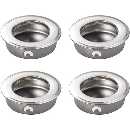 4 stk. 35mm flade rustfrit stål forsænket forsænket fingertræk