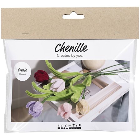 Creativ Company DIY-kit Fleurs en chenille Tulipes