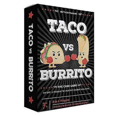 Taco vs. Burrito, yllättävän strateginen korttipeli, joka on luotu perheille ja lapsille, teini-ikäisille ja aikuisille