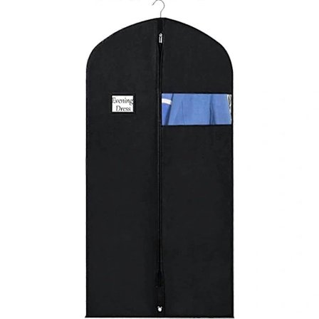 Rejsetaske til jakkesæt, kraftig tøjtaske til kjoler, hængende tøjtasker med transparent vindue og glat lynlås, vandtæt jakkesættaske, v...