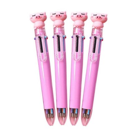 Kulepenner i plast 4-pakning 6 i 1