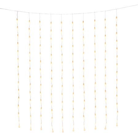 Konstsmide 4051-803 Lysslynge gardin av dråper, rav 140x120 cm, Belysning