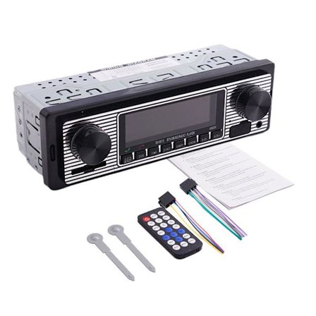 Vintage Bluetooth Bilstereo MP3-afspiller Audio FM Aux USB-modtagelse -FA10-