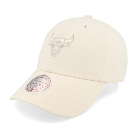 Mitchell & Ness - NBA White unconstructed Czapka Z Daszkiem - Chicago Bulls Elite Neutrals Dad Cap Off White Dad Cap @ Hatstore
