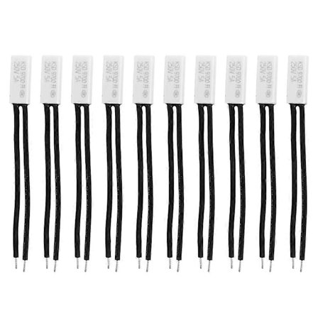 10 stk. KSD9700 Normalt Åben Temperaturkontrolkontakt Termisk Beskyttelse Plastik Probe60
