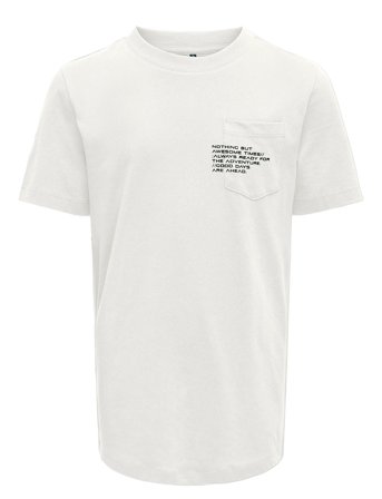 Kobmarinus S/S Tee Print Box Jrs Noos White Kids Only
