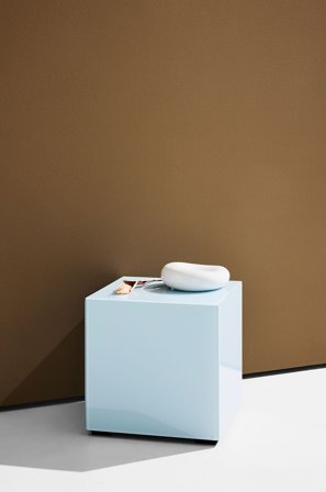 Pastill - Pop kube i farvet glas 35x35 cm - Blå - Småborde - Fra Homeroom