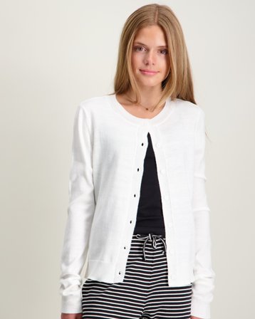 LMTD NLFDANCY LS SHORT KNIT CARDIGAN Blanc Pulls Fille - Kids Brand Store