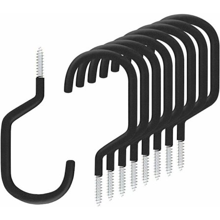 Cykelophæng Krog Holder, 9 stk. Store Heavy Duty Gummibelagte Skrue Loftskroge til Garagevæg og Loft Cykelopbevaring