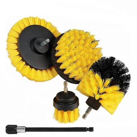 5 delar Elektrisk Skrubber Borste Borr Borst Kit Power Drills Scrubber Borste