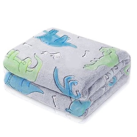 Dinosauriefilt för , Självlysande Filt för Barn, Filt för Småbarn, Dinosauriepresenter för /