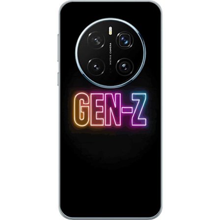 Kompatibelt Mobildeksel til Honor Honor Magic7 Pro Neontext Gen Z i fargerikt lys mot mørk bakgrunn i moderne digital stil