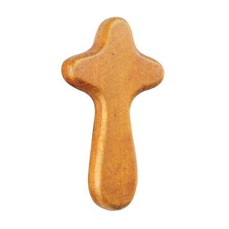 10 cm Håndholdt Tre Kors Lommebønn Komfort Holde Kors Kristne Gave til Å Holde Smykker Laging Kirke