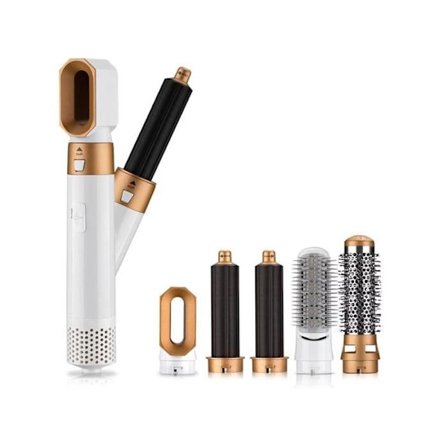 5-i-1 Air Styler Hårstyler, Multistyler Hårtørrer, Føntørrer Børste med 5 Tilbehør, til Tørring, Styling Børste