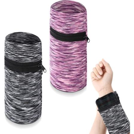 Håndleddsveske, 2 stk glidelås sportsarmbånd, sportsarmbånd