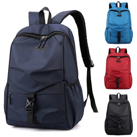 Casual Men's Large Capacity Zipper Backpack Waterproof Travel Bag Grey