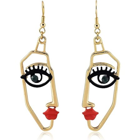 Kvinnors ansiktsuttryck Statement Dangle Drop örhängen