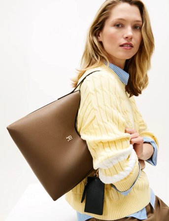 Tommy Hilfiger Th Icon Shoulder Bag - Brown - ONE SIZE