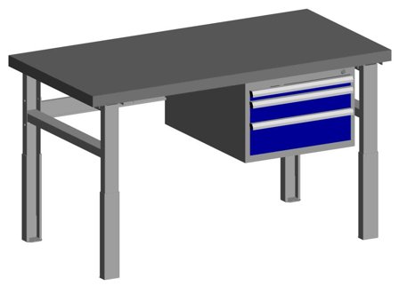Treston C13041131 Arbetsbänk kombination C, 2250x750 mm Stålklädd skiva, Garageinredning & förvaring
