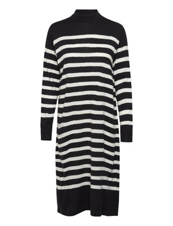 Vistripi Funnelneck Knee Knit Dress/Ka Black Vila