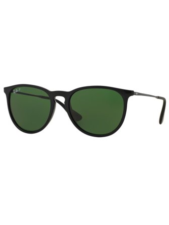 Ray Ban highstreet Men's Sunglasses with a frame made of plastic in black and plastic lenses in green polarized
