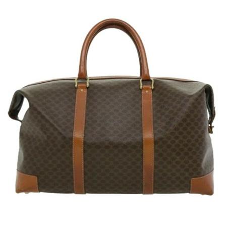 Celine Vintage, Pre-owned Canvas travel-bags Bruin, Dames, Maat:ONE Size,leer