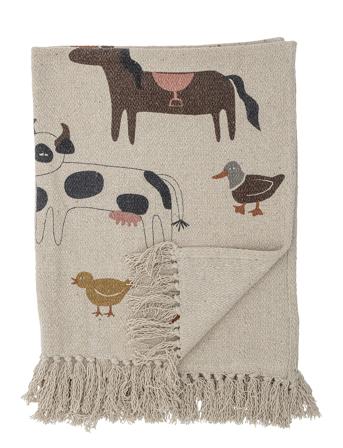 Samus Throw Home Textiles Cushions & Blankets Blankets & Throws Beige Bloomingville
